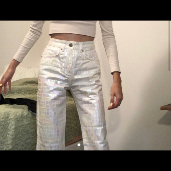 ASOS Pants - MAJOR ISO iridescent croc pants size 29/30/31